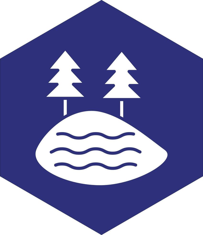 diseño de icono de vector de lago