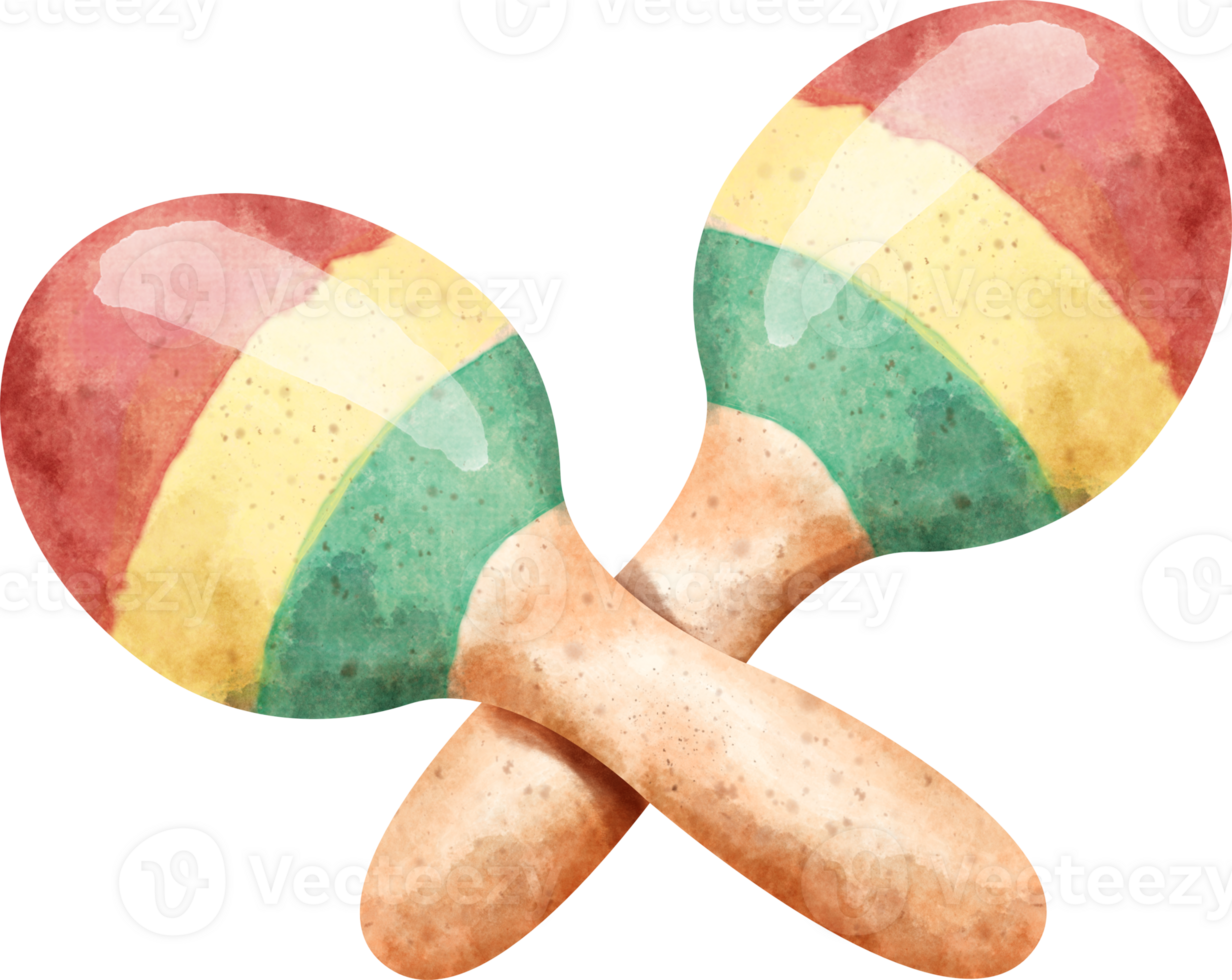 aquarell maracas musikinstrument png