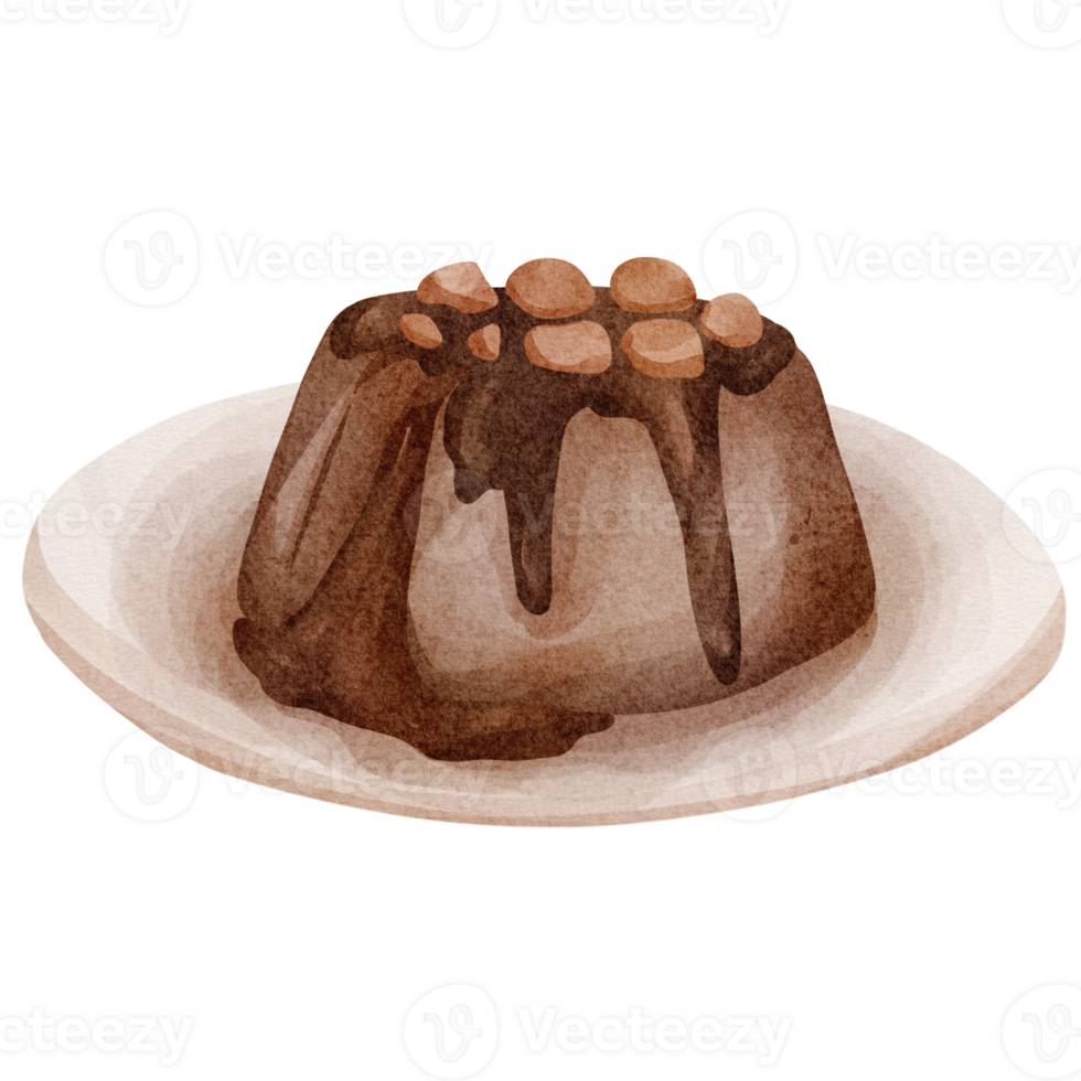 watercolor pudding chocolate png
