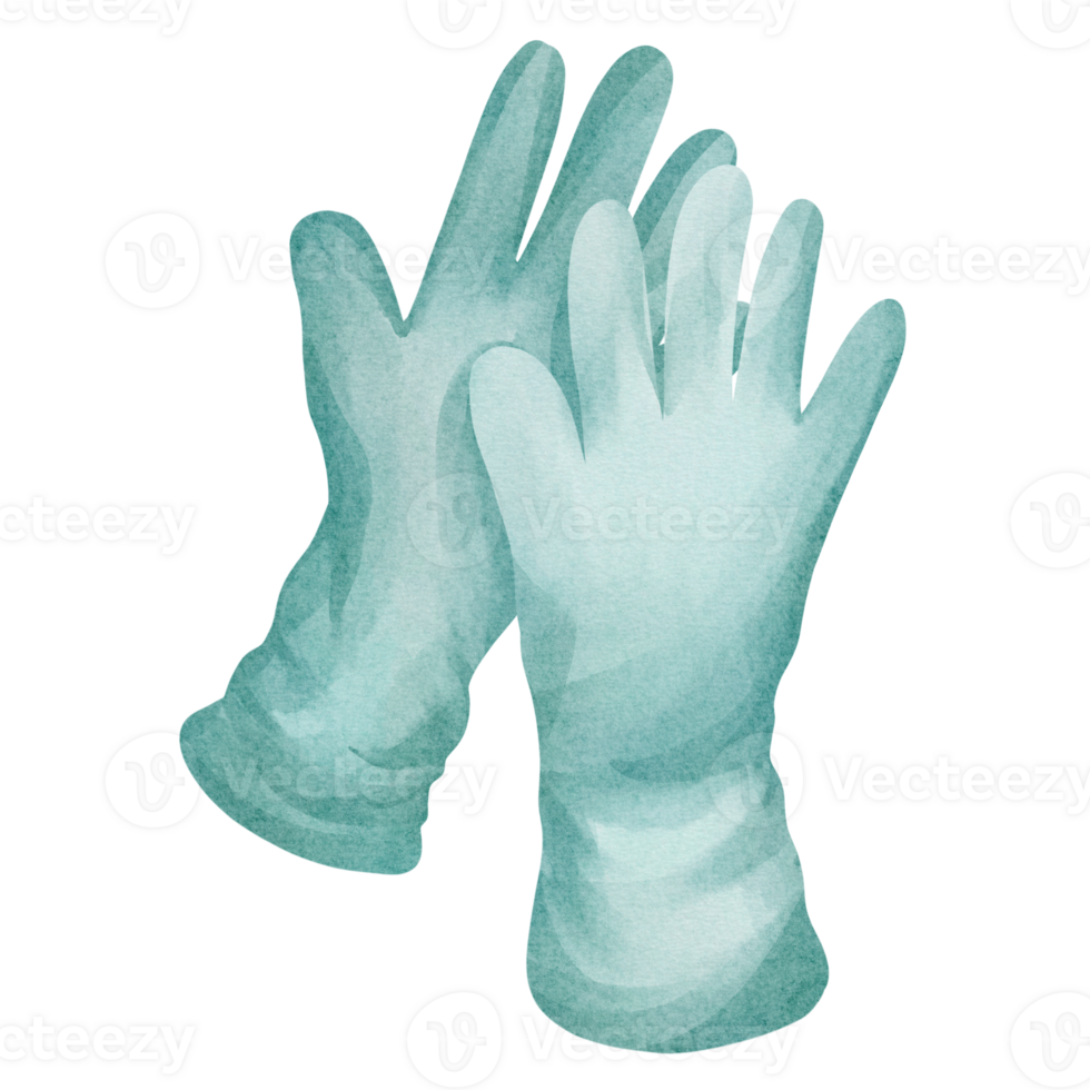 watercolor Rubber Gloves png