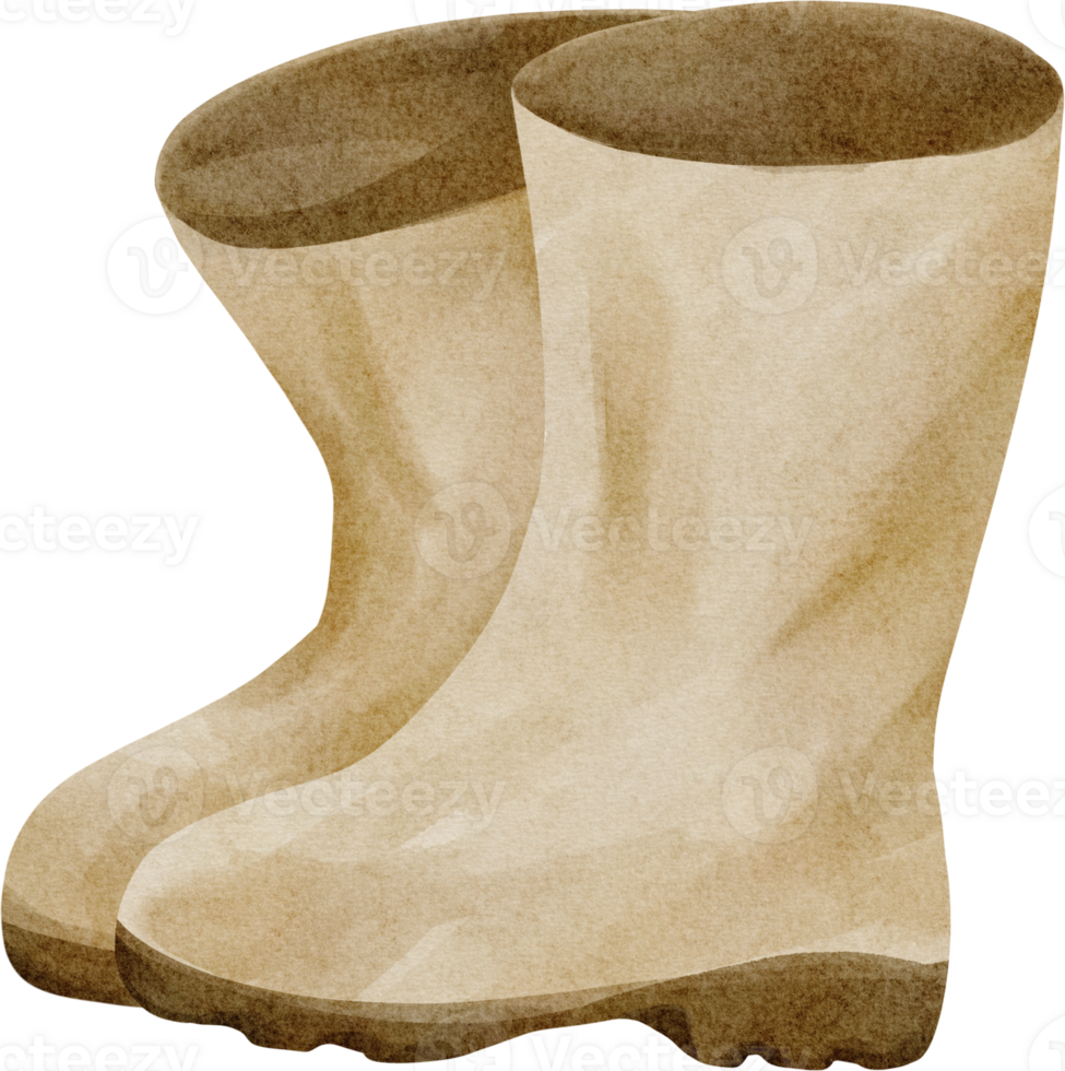 watercolor gardening boots farm clip art png