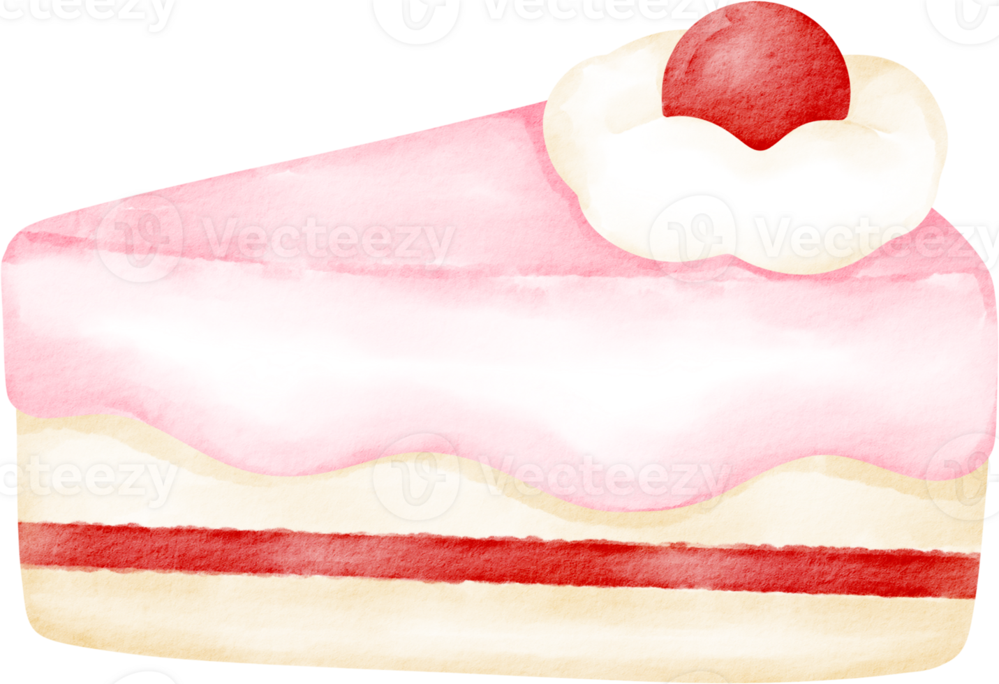 watercolor cake strawberry png