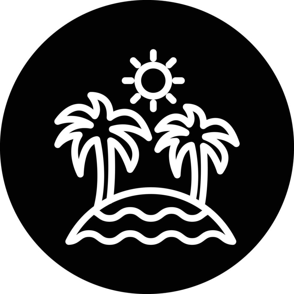 diseño de icono de vector de playa