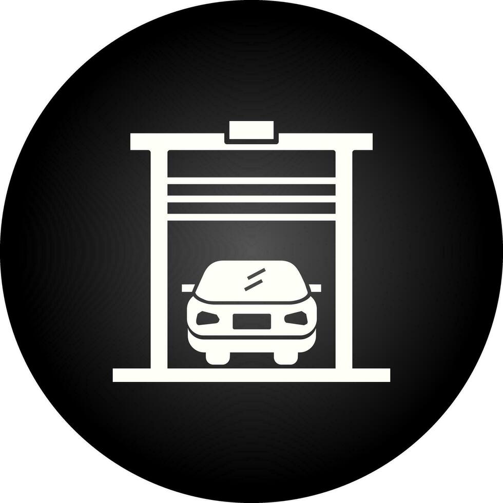 Car in garage Vector Icon