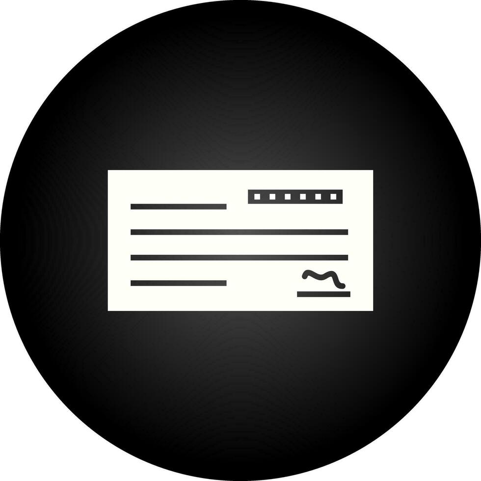 Cheque Vector Icon