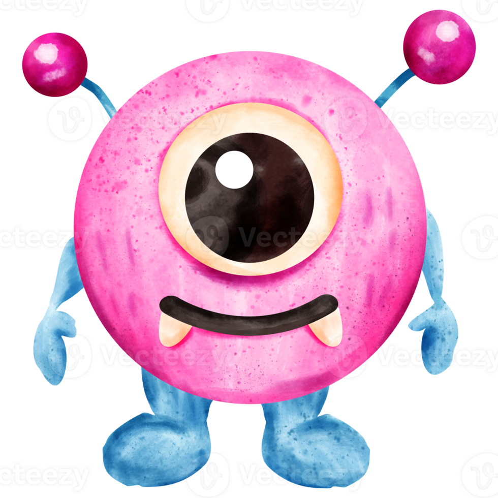 watercolor monster clip art png
