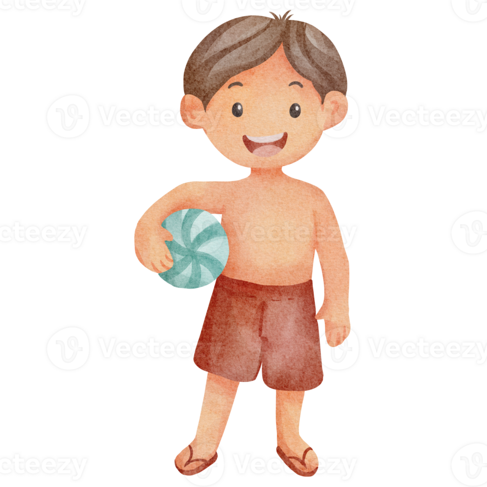 watercolor Summer Boy png
