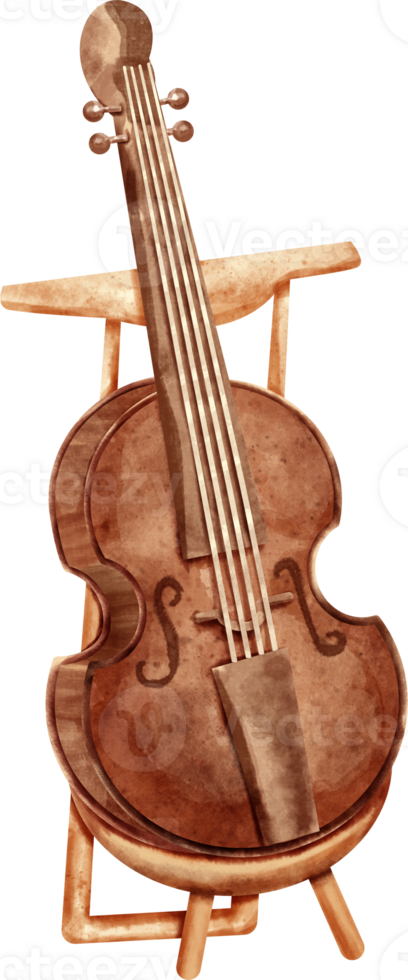 Aquarell Cello Musik- Instrument png