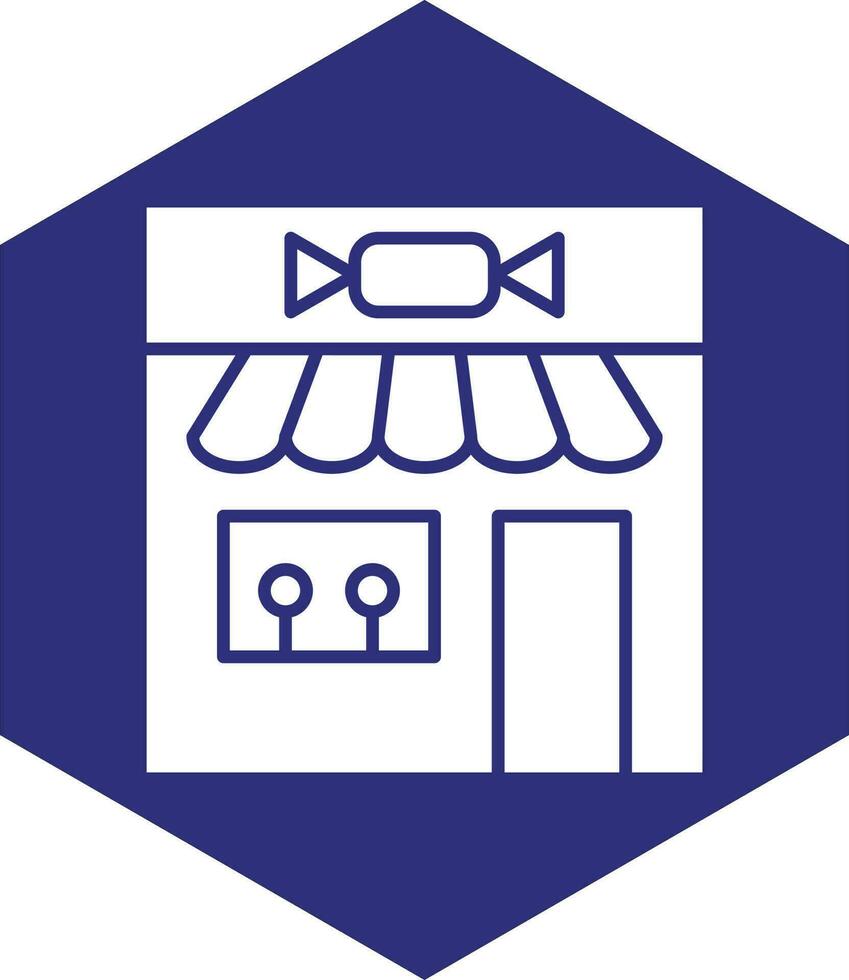 diseño de icono de vector de tienda de dulces