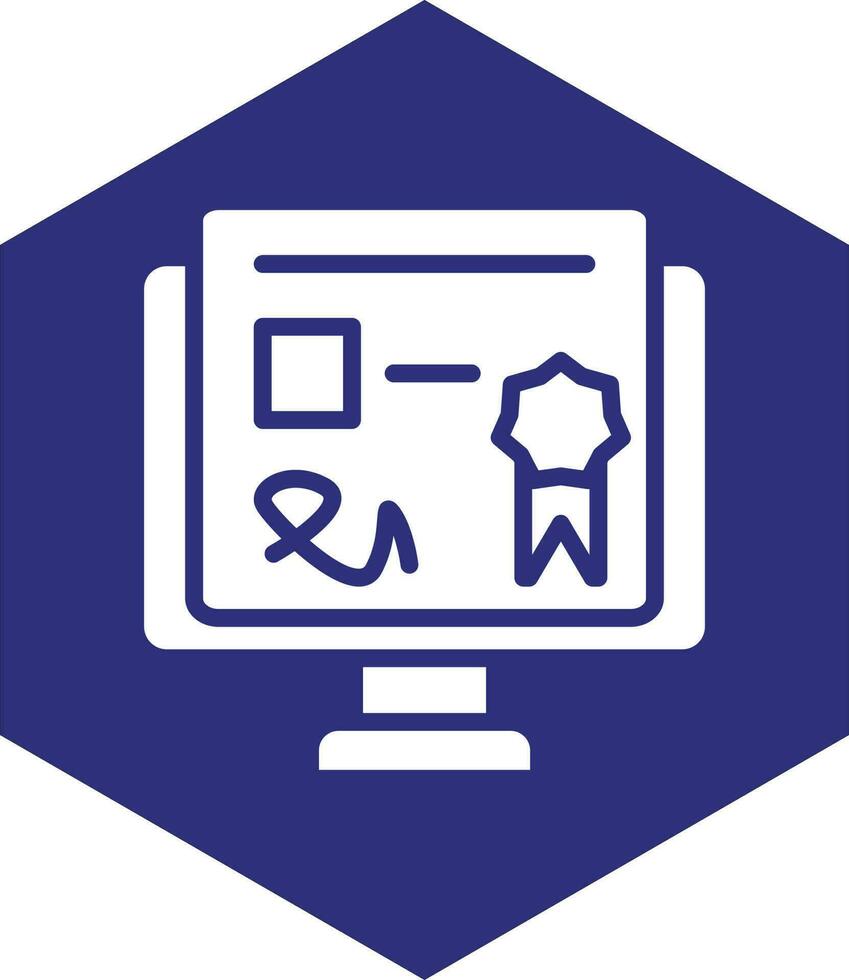 Online Certificate Vector Icon design