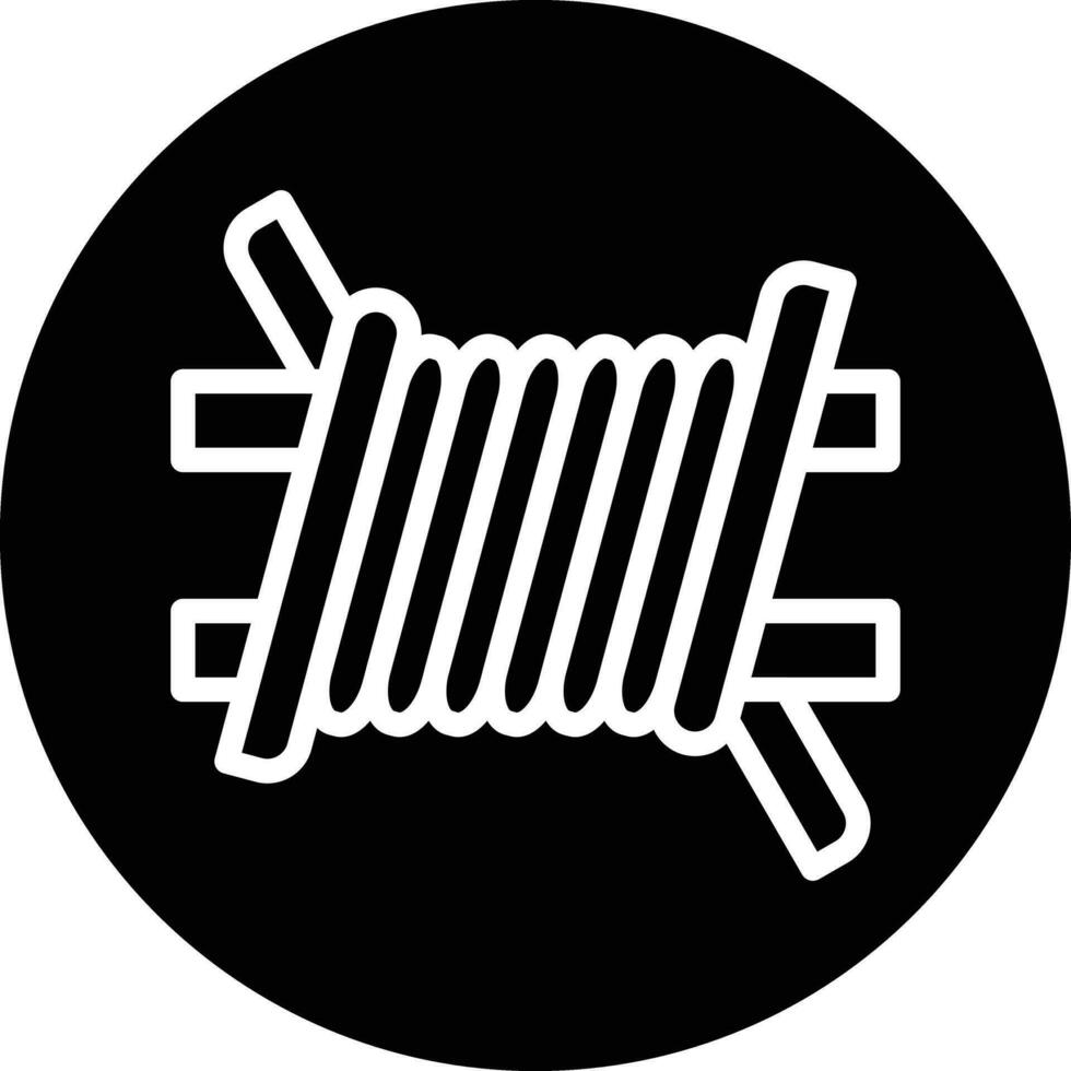 Barbed Wire Vector Icon Design