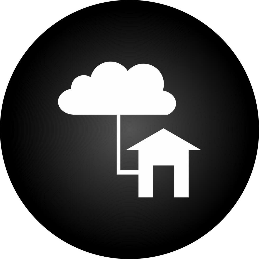 icono de vector de conexiones de nube