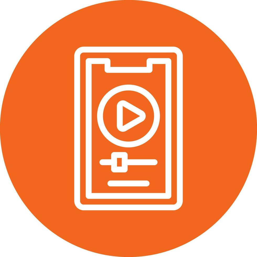 Mobile Video Vector Icon Design