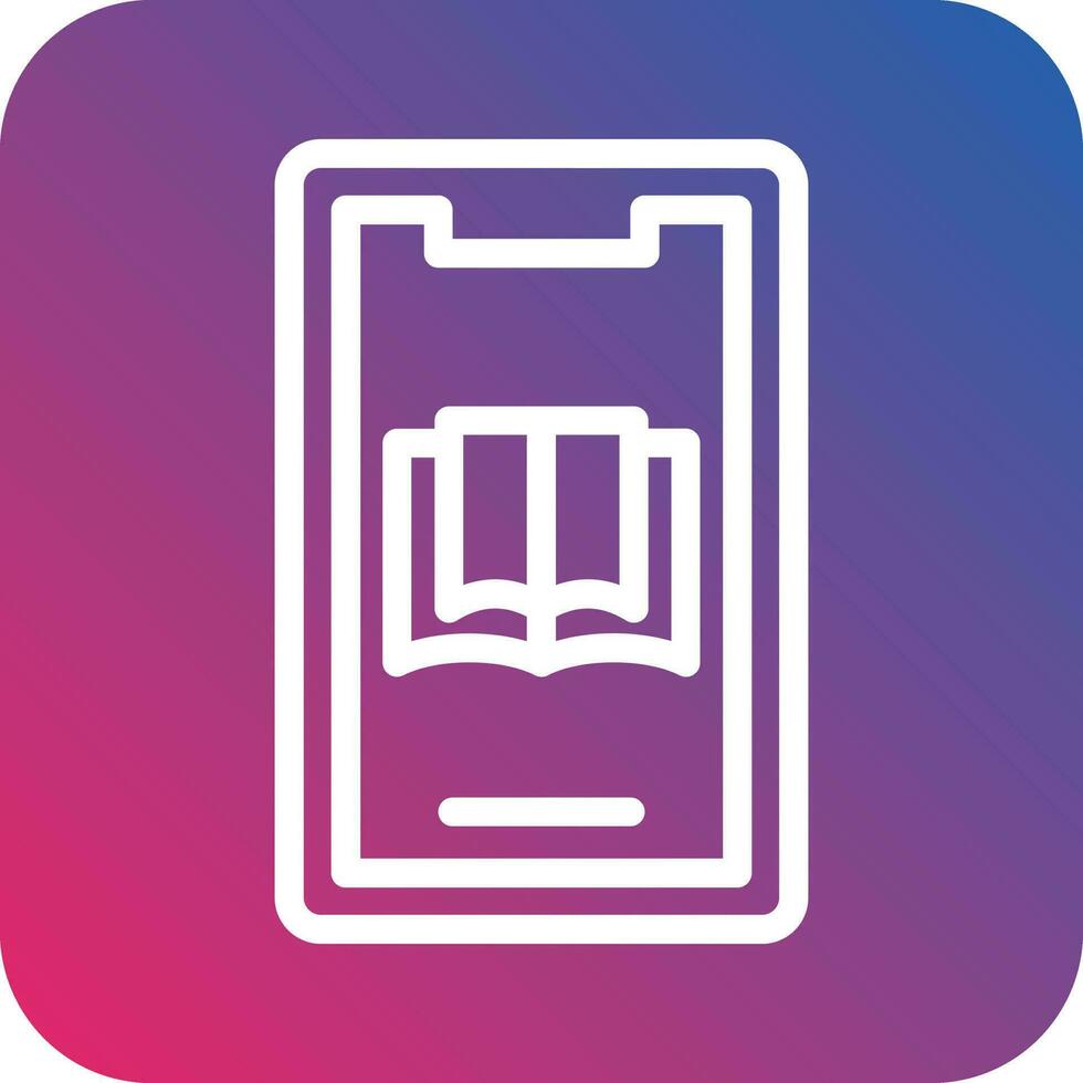 Mobile Ebook Vector Icon Design