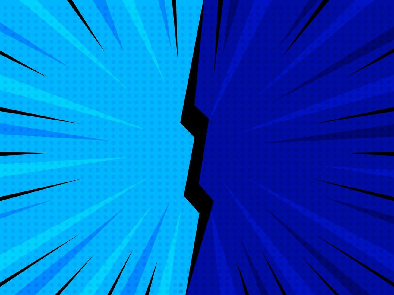 Abstract Blue Rays Dotted Pattern Background. vector