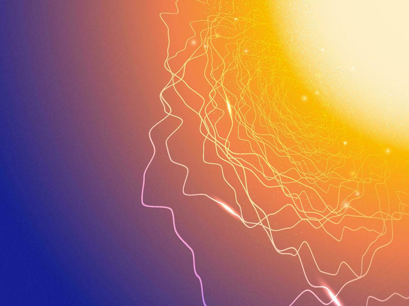 Abstract Shiny Background With Wavy Lines And illuminated Effects. vector