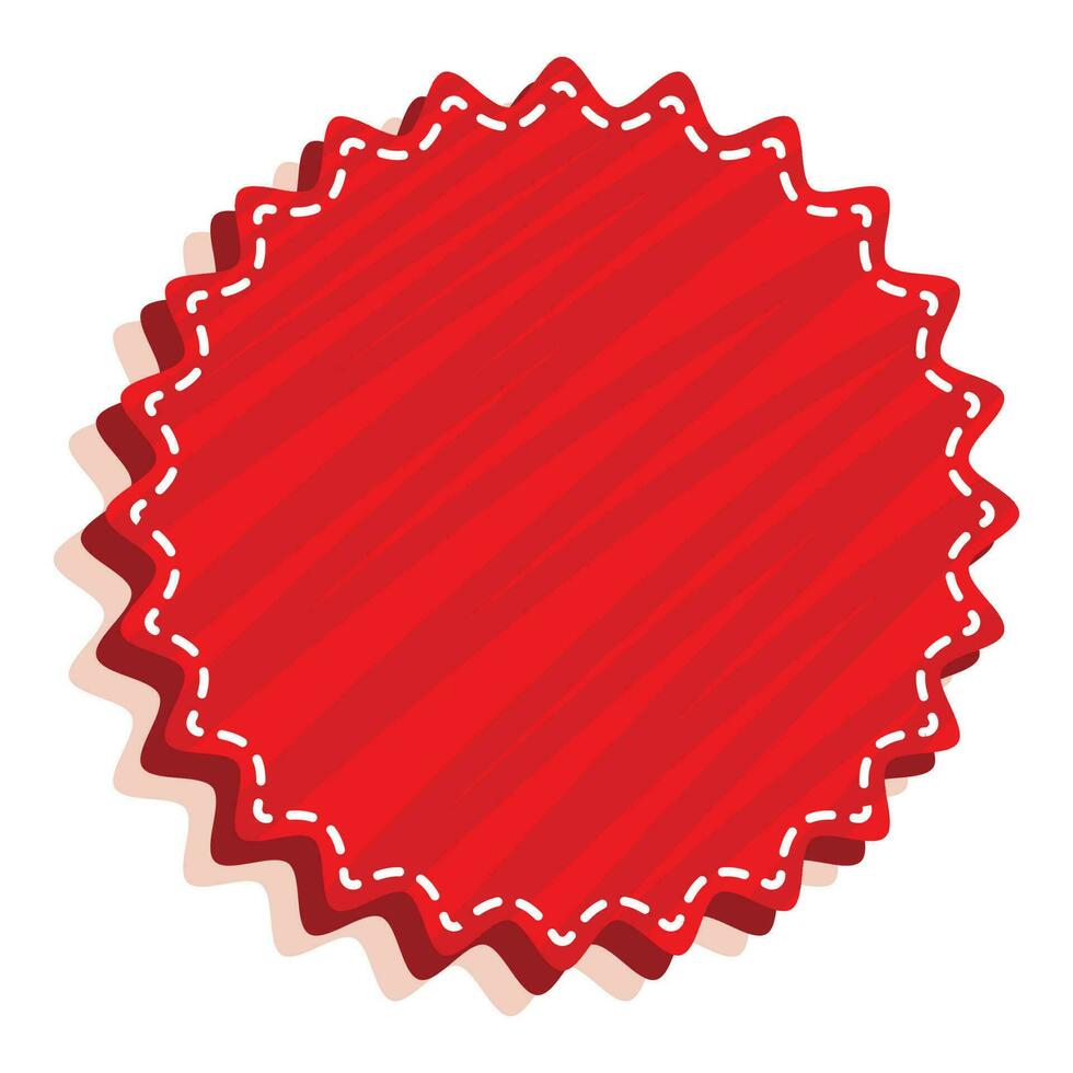 rojo vacío redondo etiqueta o Insignia elemento en blanco antecedentes. vector