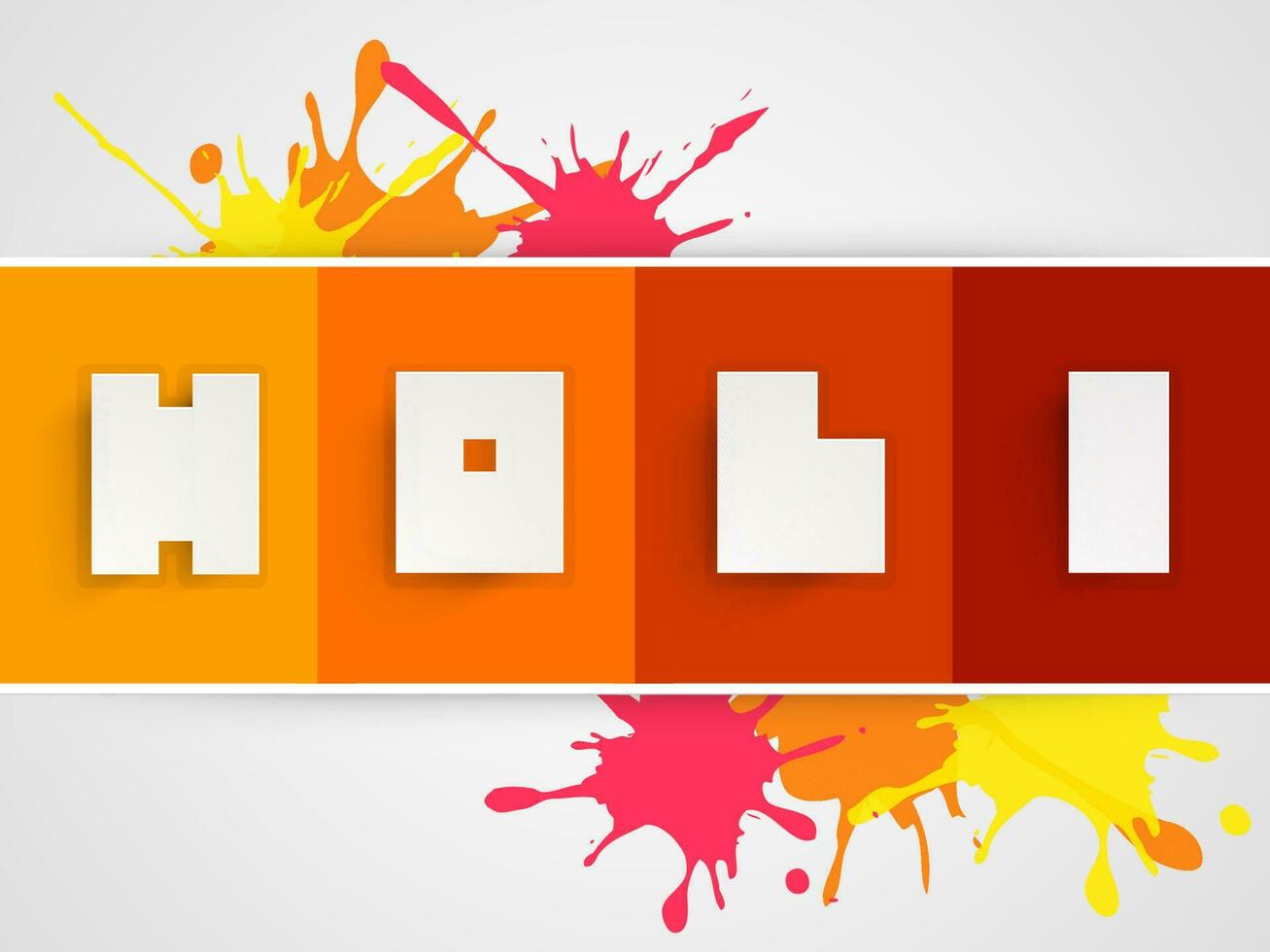 Indian Festival of Colours, Happy Holi Concept. vector