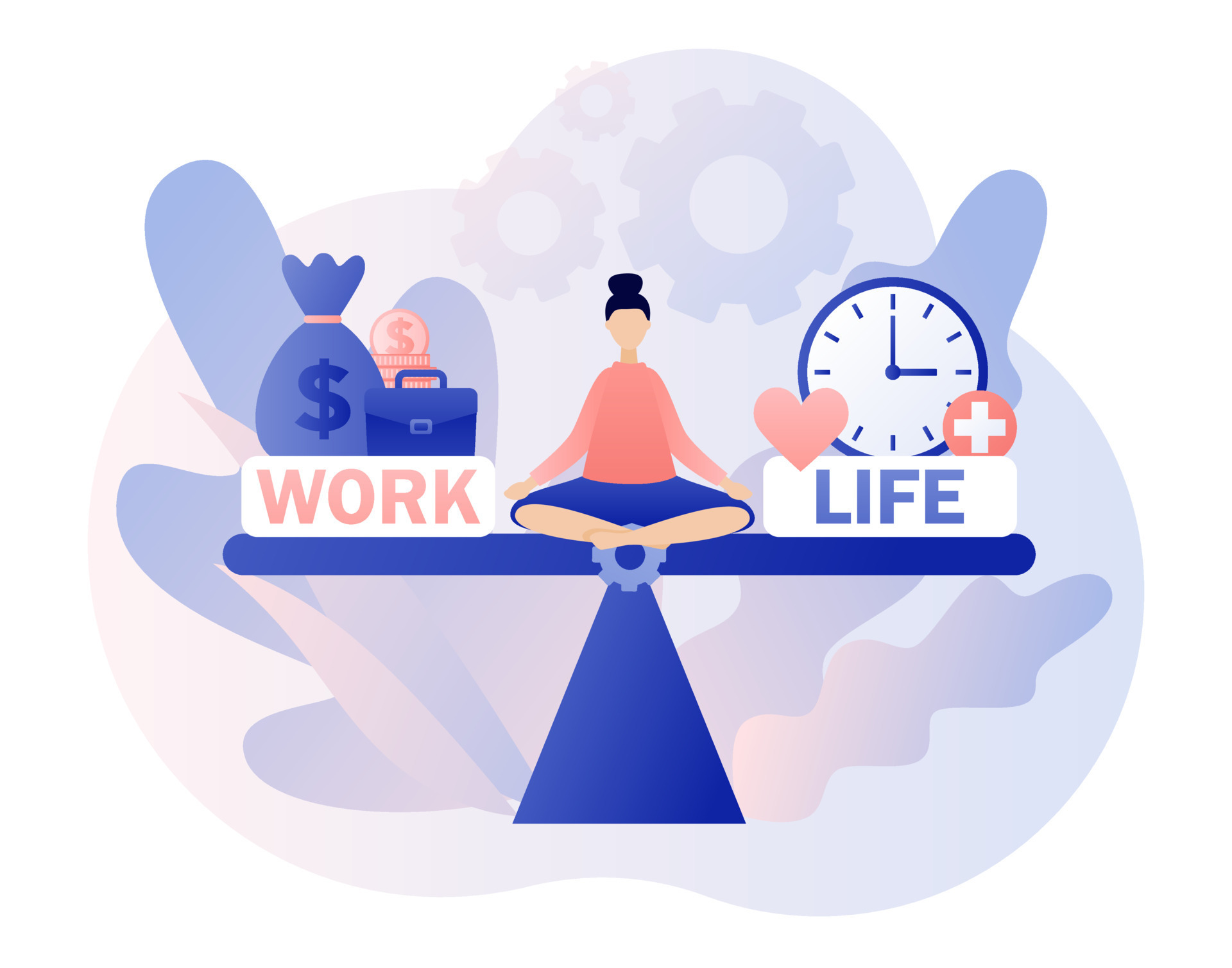 Trabajo Y Vida Balance Min sculo Mujer Sentado En Loto Posici n Y trabajo-y-vida-balance-min-sculo-mujer-sentado-en-loto-posici-n-y