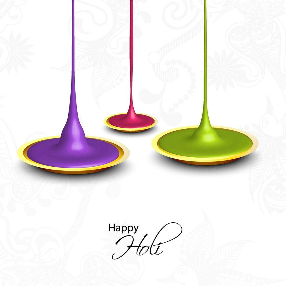 Indian Festival of Colours, Happy Holi Concept. vector