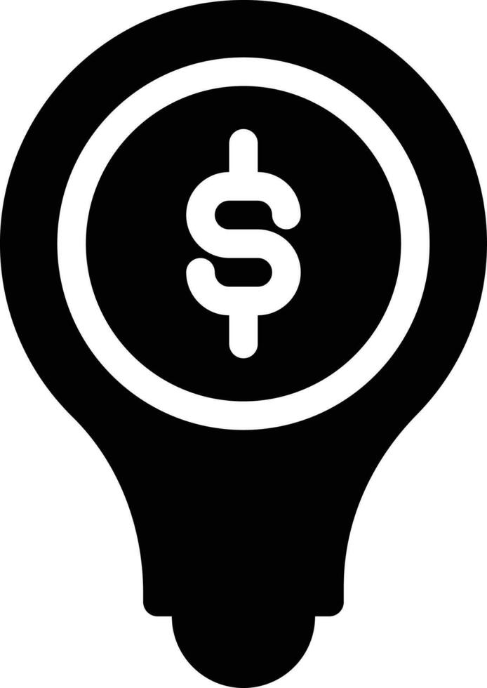 ilustración de vector de idea de dólar en un fondo. símbolos de calidad premium. iconos vectoriales para concepto y diseño gráfico.