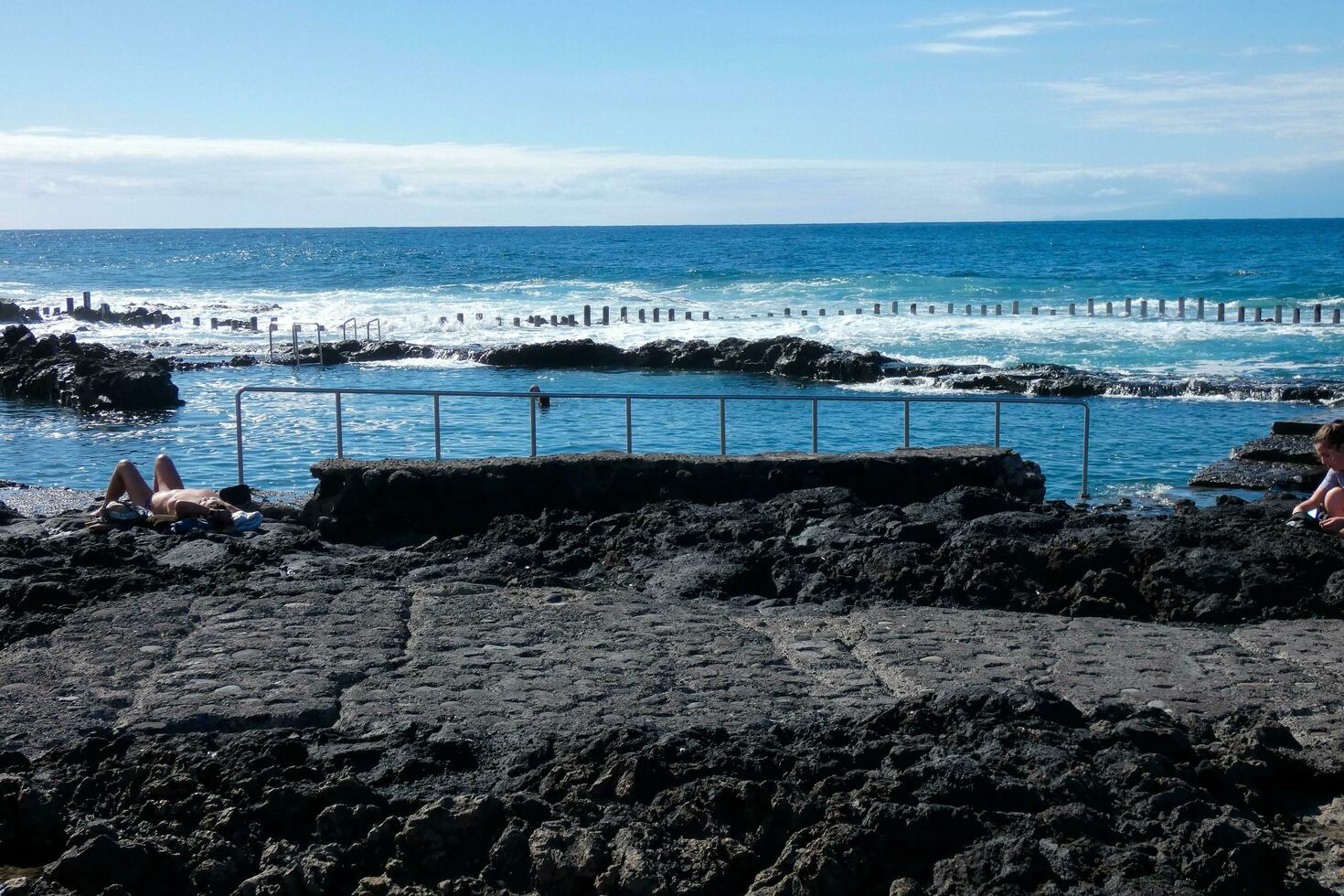 Swimming pools of Agaete on the island of Gran Canaria in the Atlantic Ocean. photo