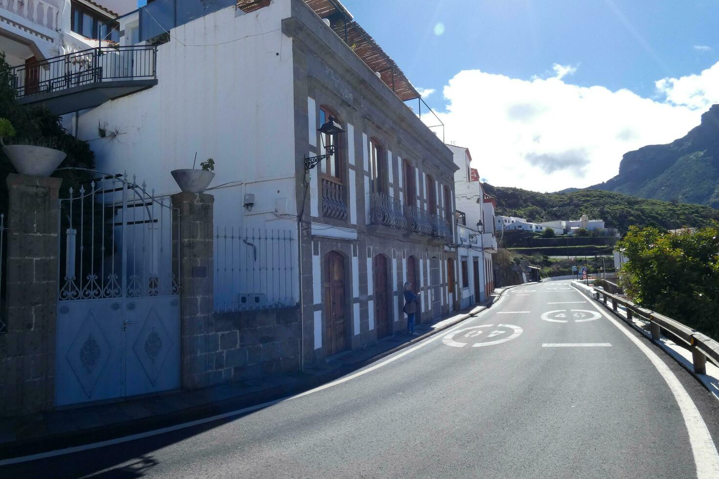 montañoso centrar de el isla de gran canaria en el atlántico Oceano foto