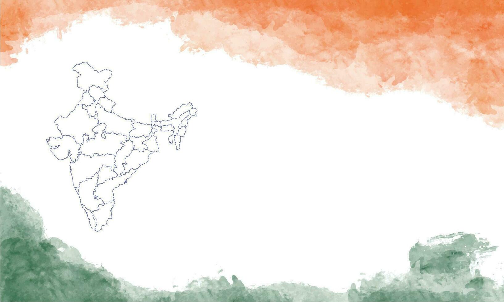 India bandera vector con mapa