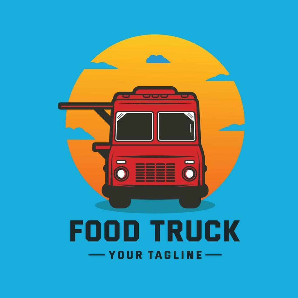 food truck logo vector icon