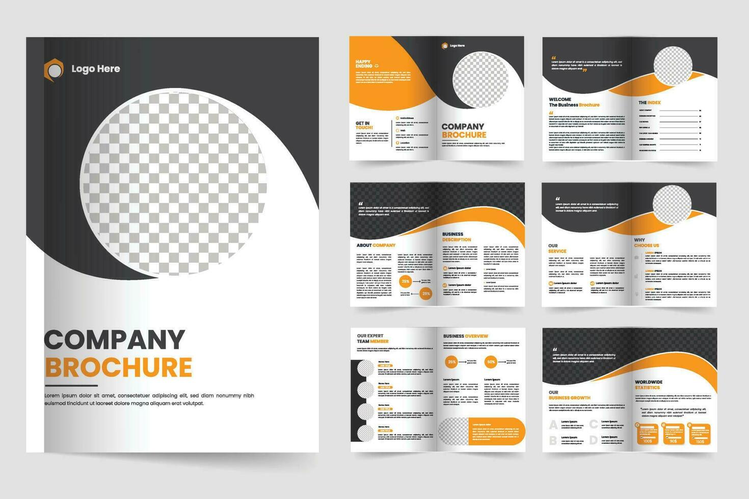 Brochure template layout design and corporate minimal multipage brochure template design vector