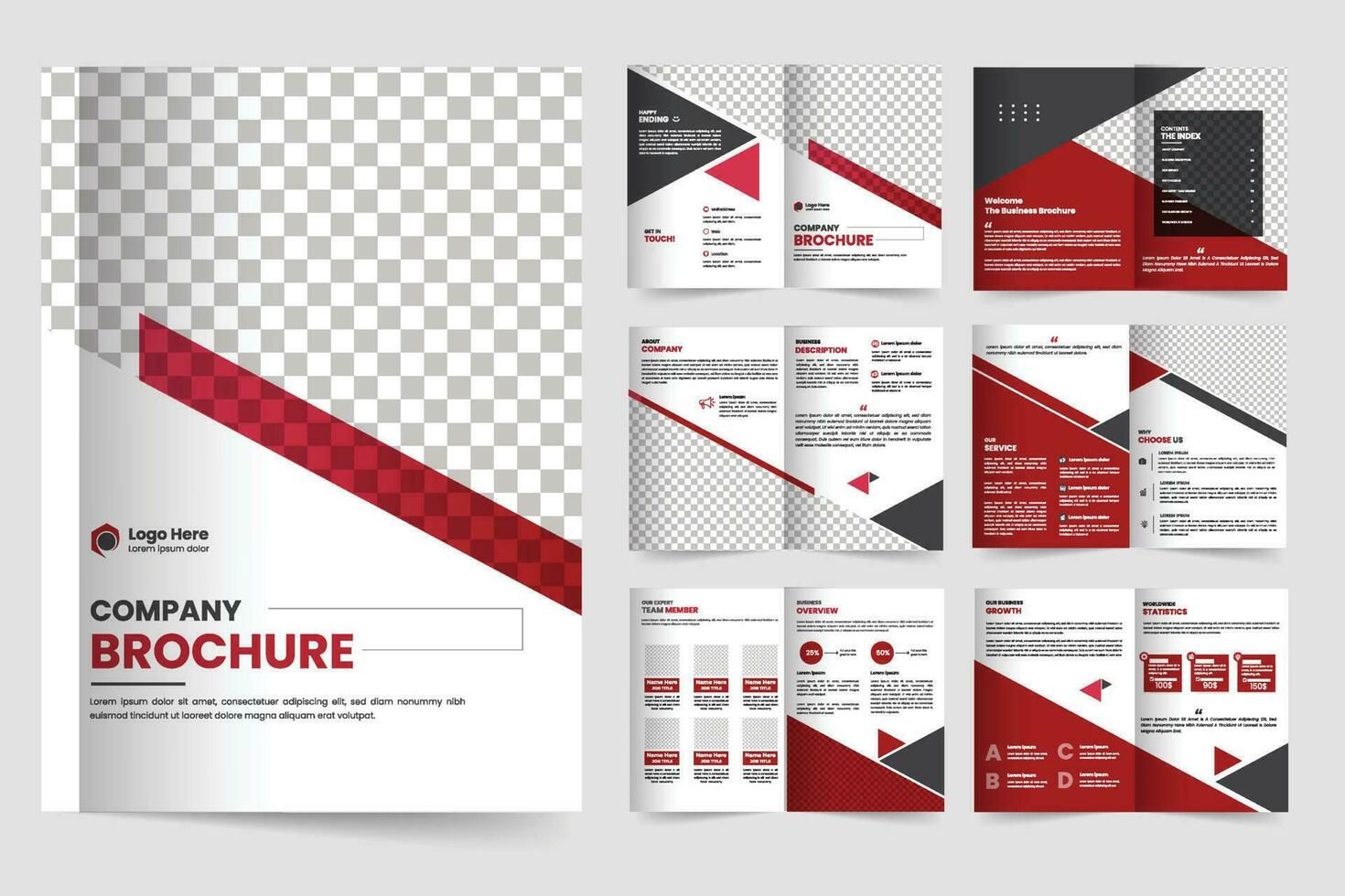 Brochure template layout design and corporate minimal multipage brochure template design vector