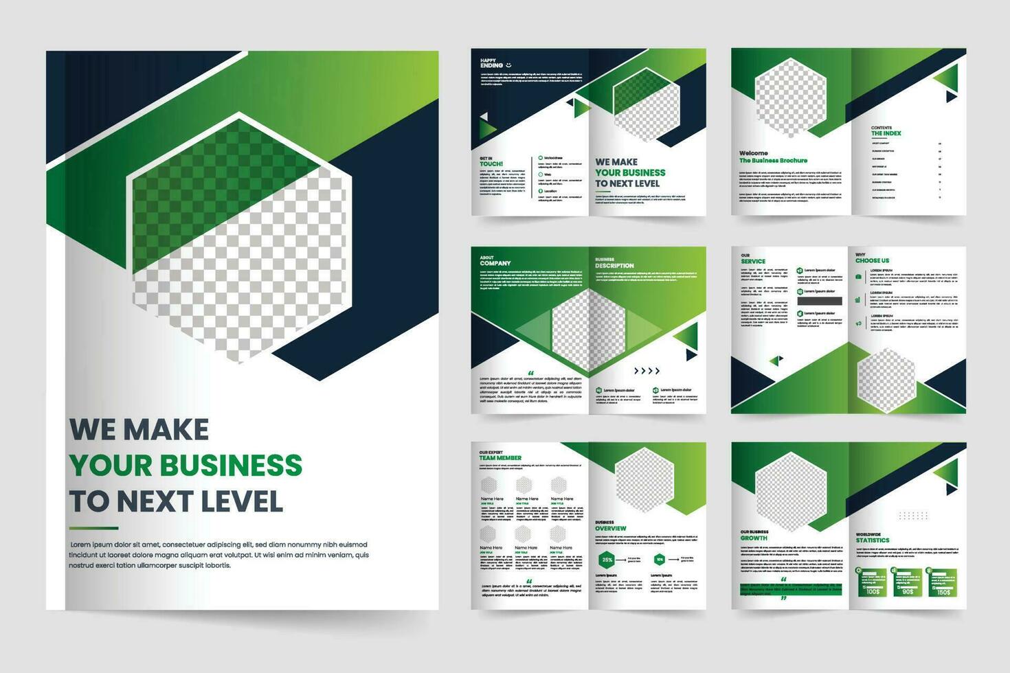 Brochure template layout design and corporate minimal multipage brochure template design vector