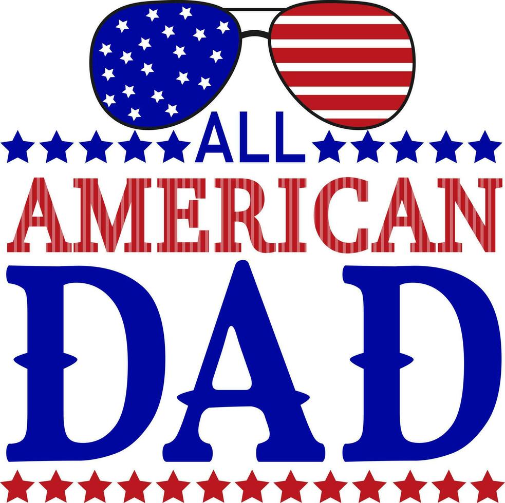 4to de julio. todas americano papá vector