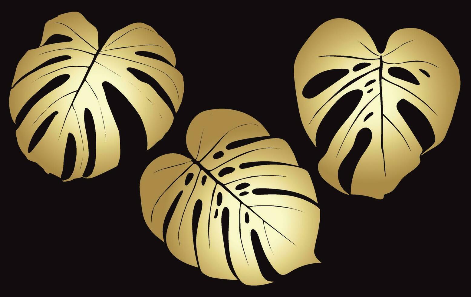 Monstera Deliciosa plant leaf from tropical forests isolated. Vector for greeting cards, flyers, invitations, web design