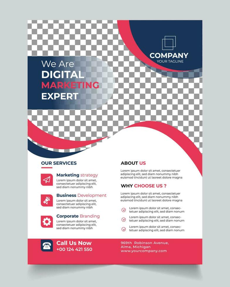 Digital Marketing Corporate Flyer Template vector