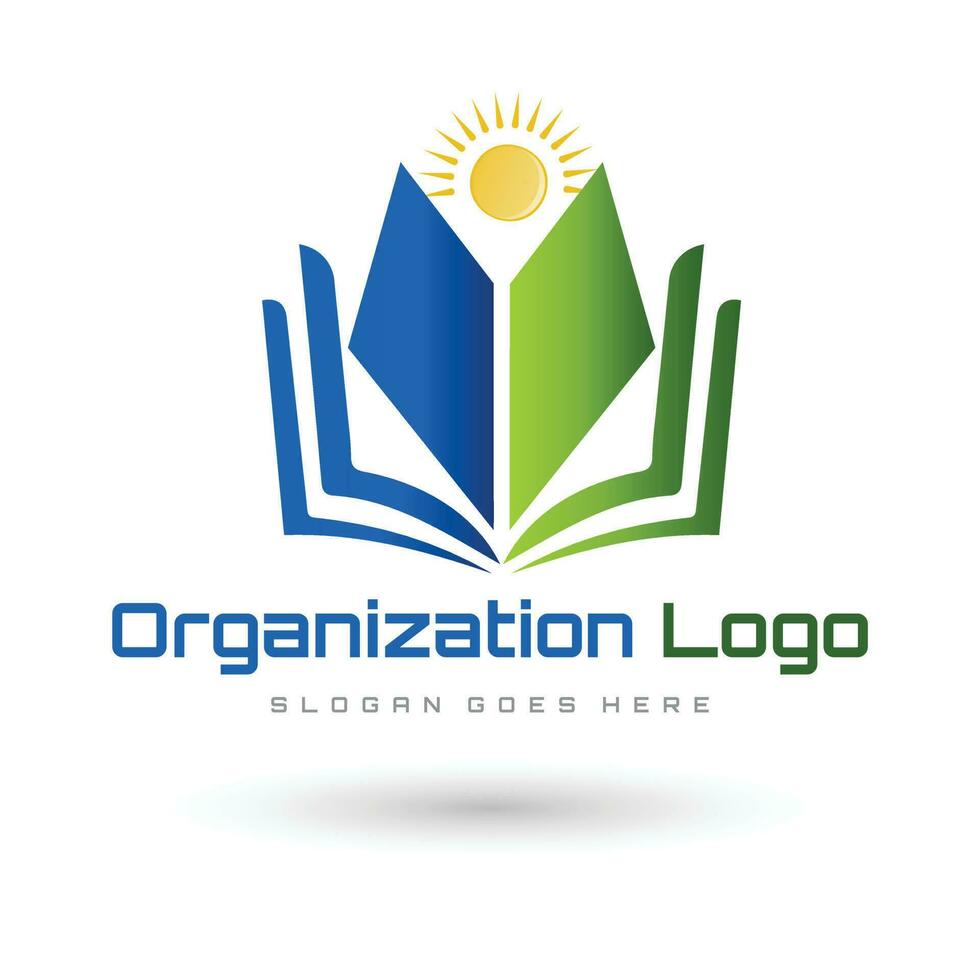 organización educación logo diseño vector