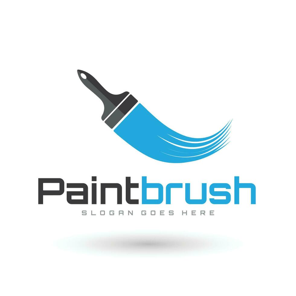 Paint brush logo design vector