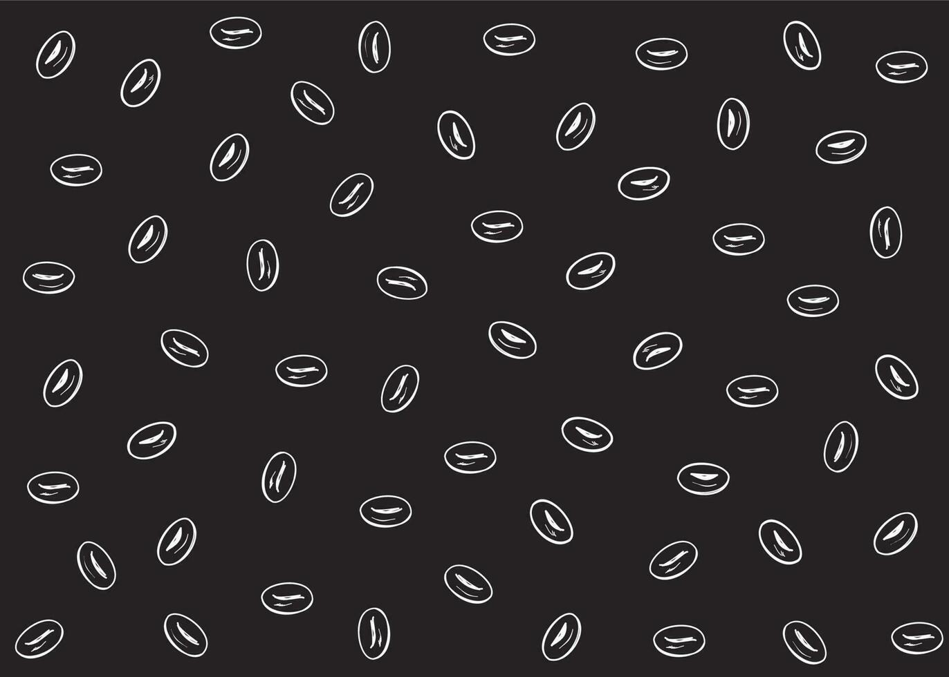 background with coffee bean pattern vector