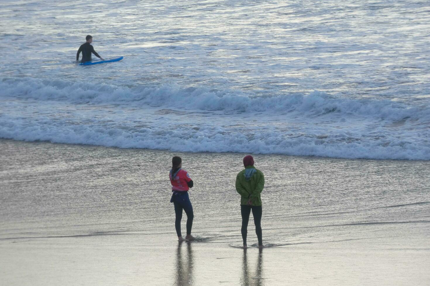 Relaxing stroll on the beach photo