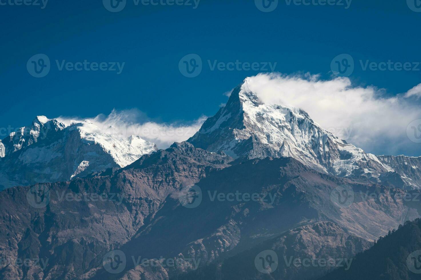 Beautiful view of Annapurna mountain range , Nepal photo