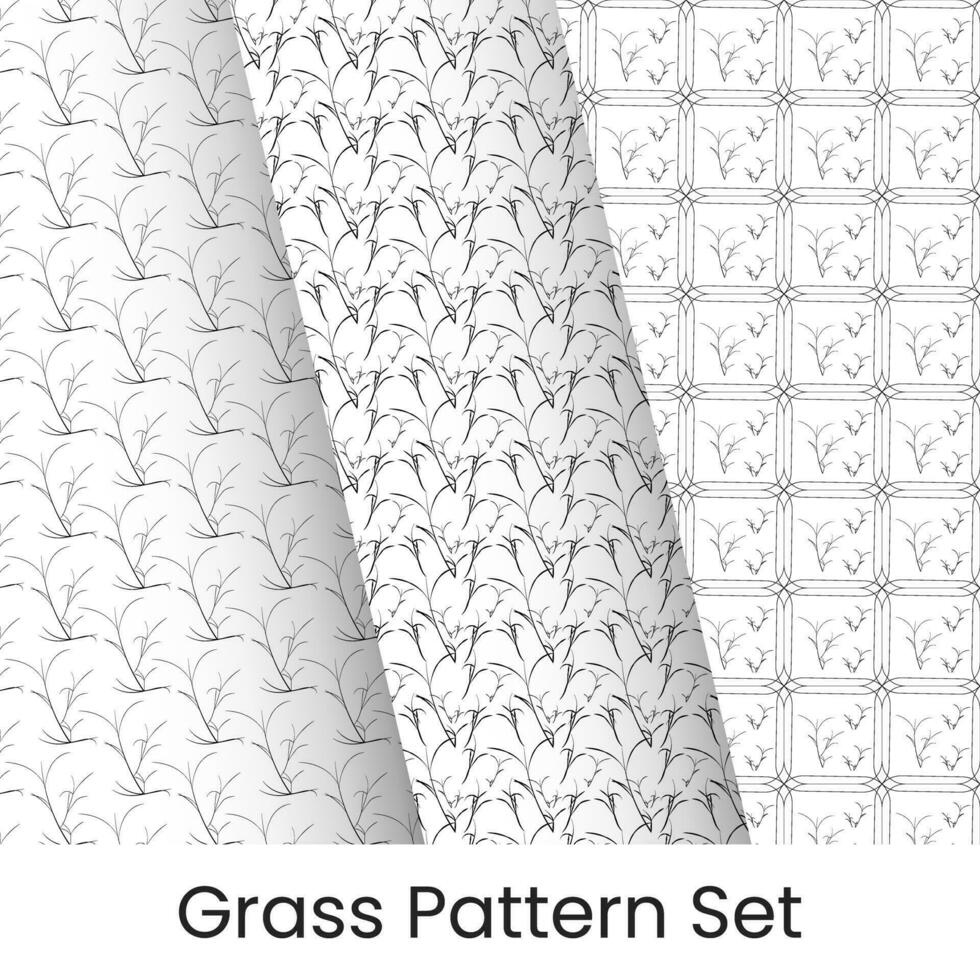 Grass pattern background template bundle 23328001 Vector Art at Vecteezy
