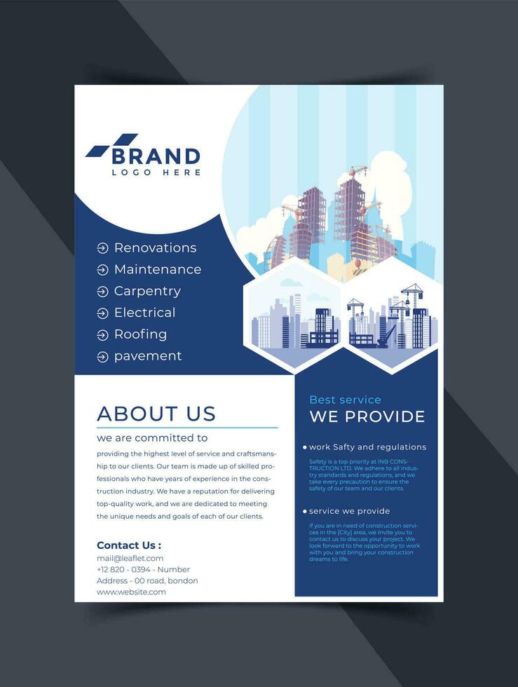 Flyer template layout design. Corporate business annual report, catalog