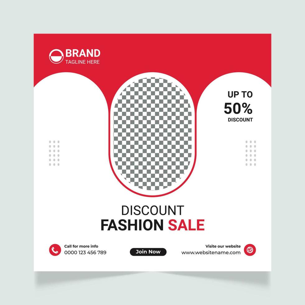 Fashion sale web banner design template vector