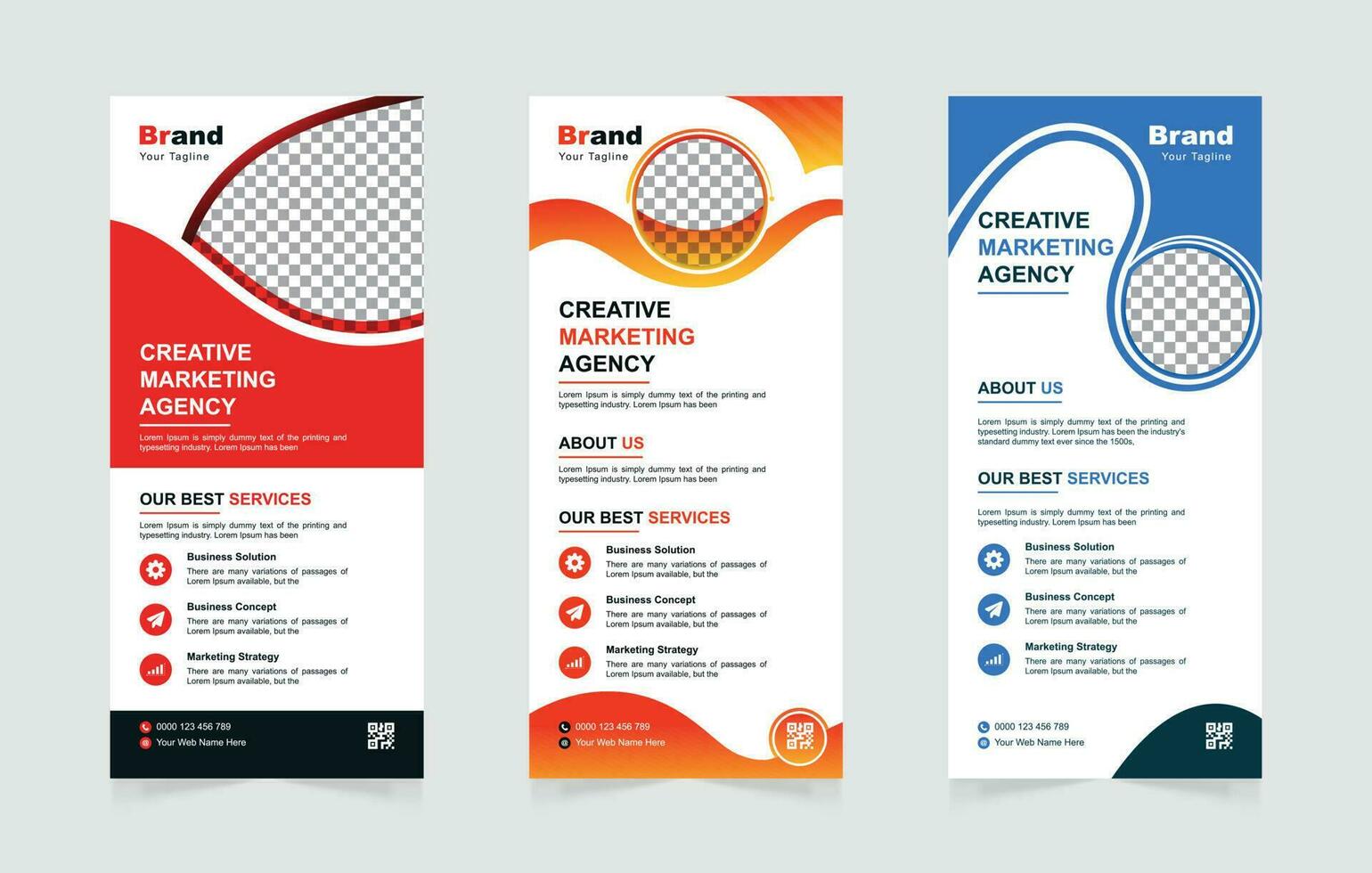 Creative business dl flyer design template vector