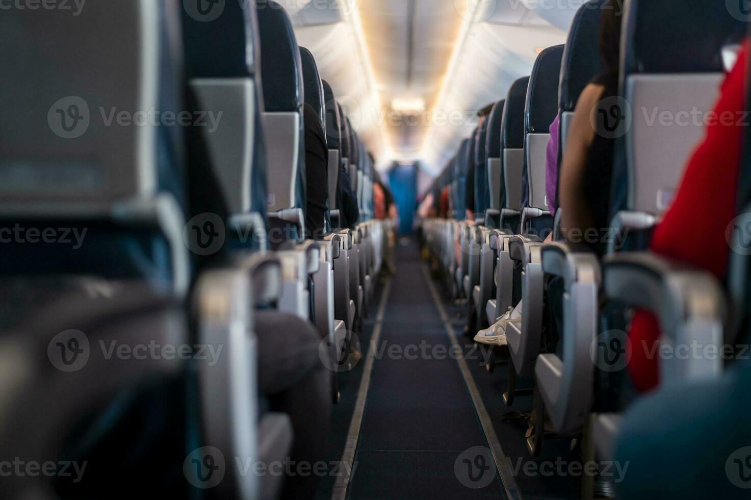 Background of airplane seats photo