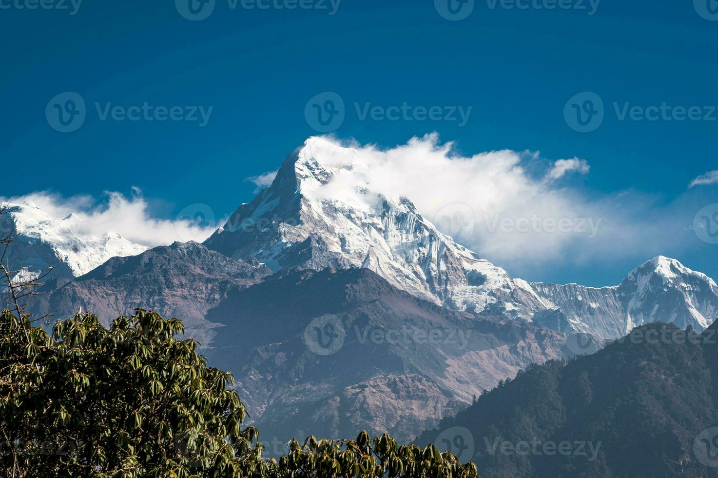 Beautiful view of Annapurna mountain range , Nepal photo