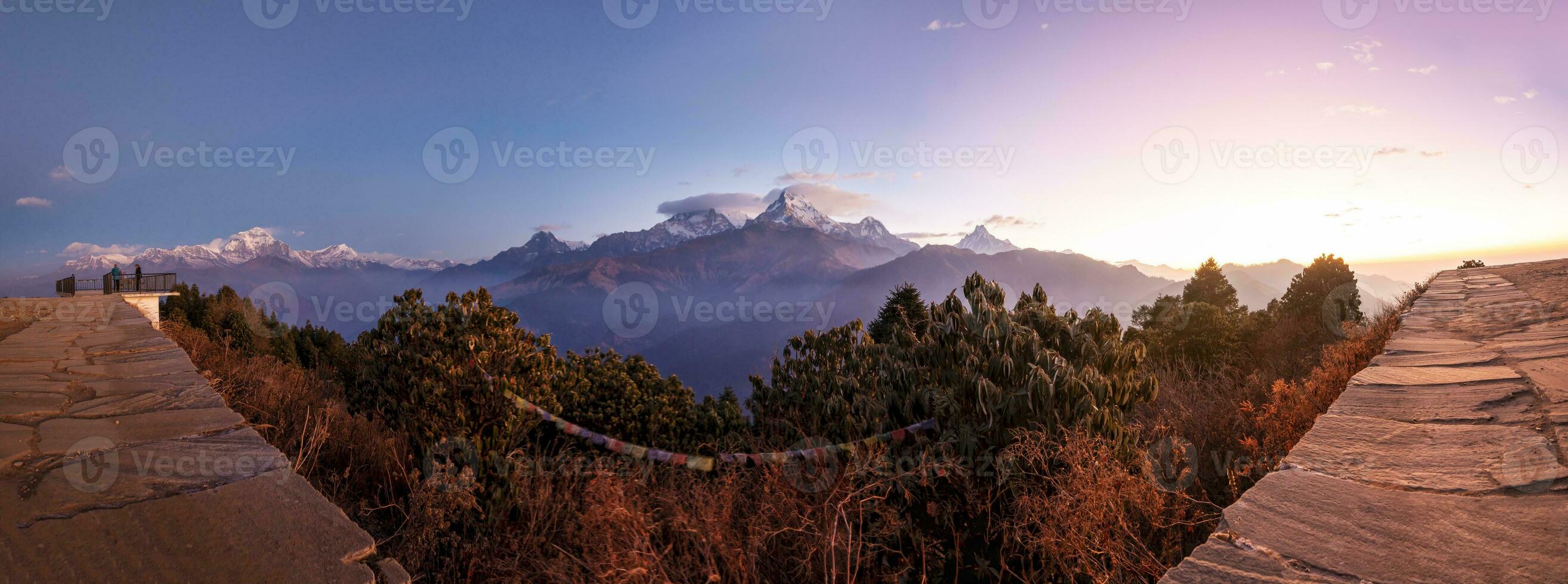 Beautiful view of Annapurna mountain range , Nepal photo