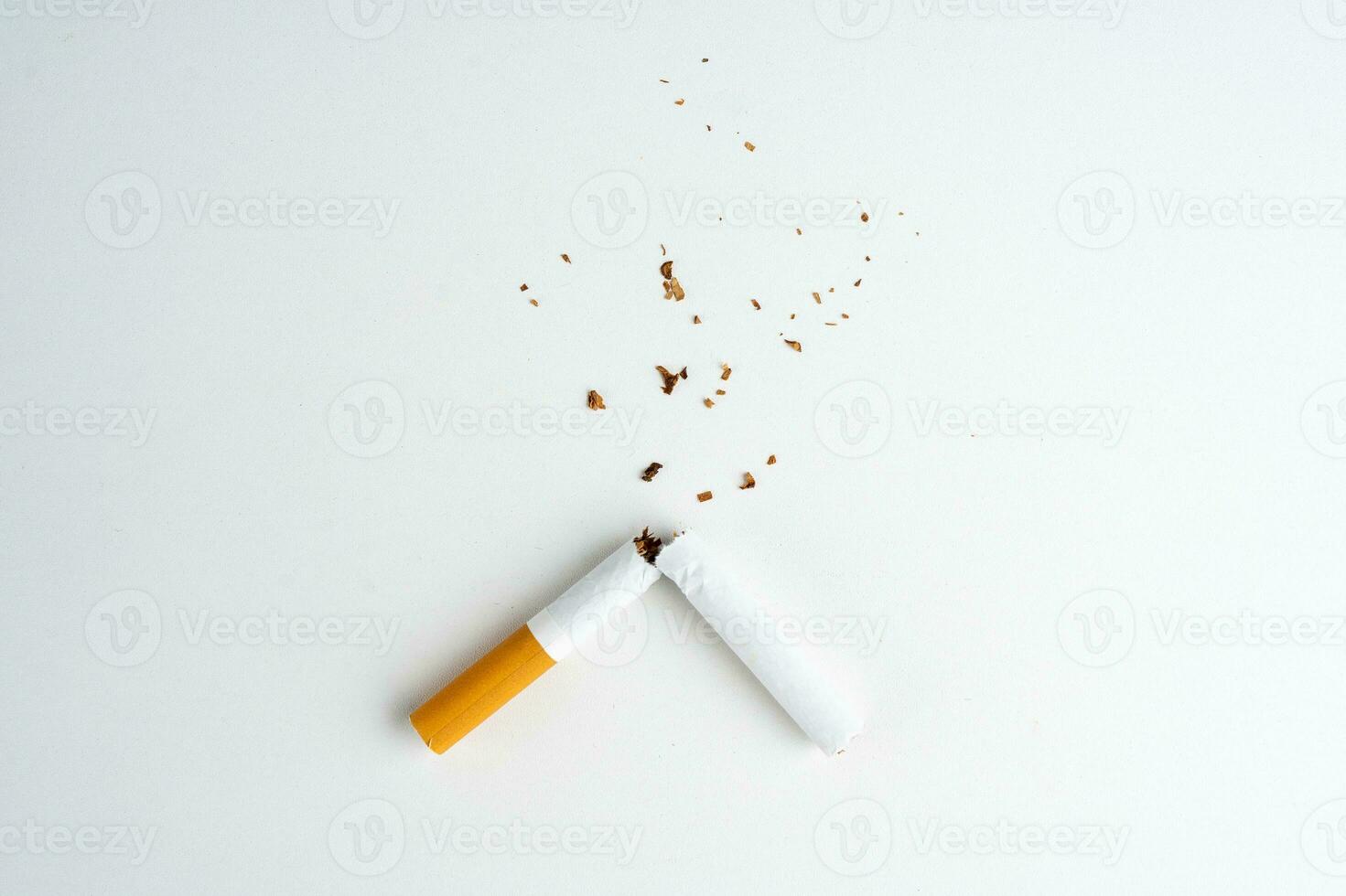 Close-up of cigarettes on the background. World no smoking day. photo