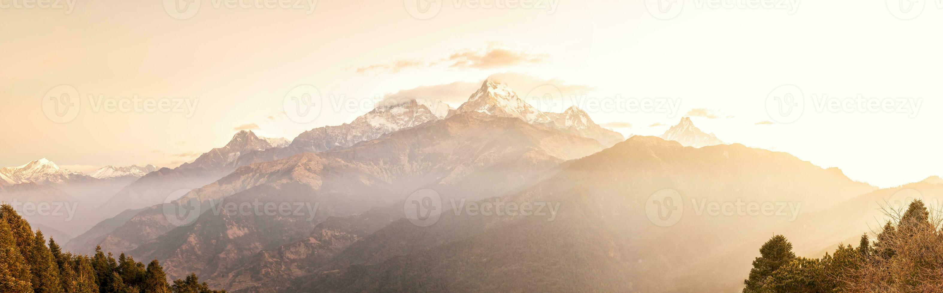 Beautiful view of Annapurna mountain range , Nepal photo