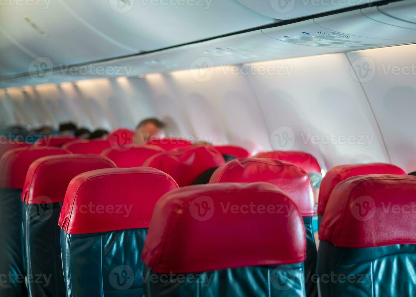 Background of airplane seats photo